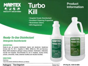 Coronavirus Action Plan by BCI Disinfectant Maintex Turbo Kill RTU