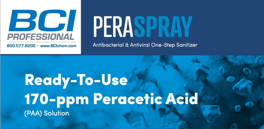 Peraspray Antibacterial Antivirus One Step Sanitizer from BCI